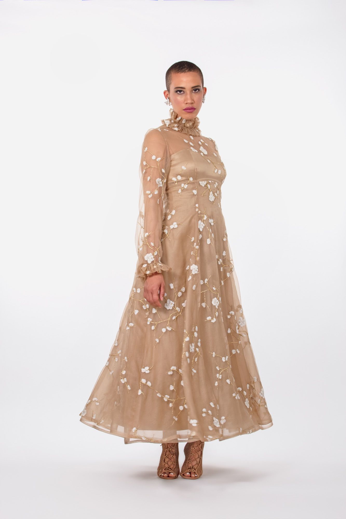 Beige Floral Dress — photo 1
